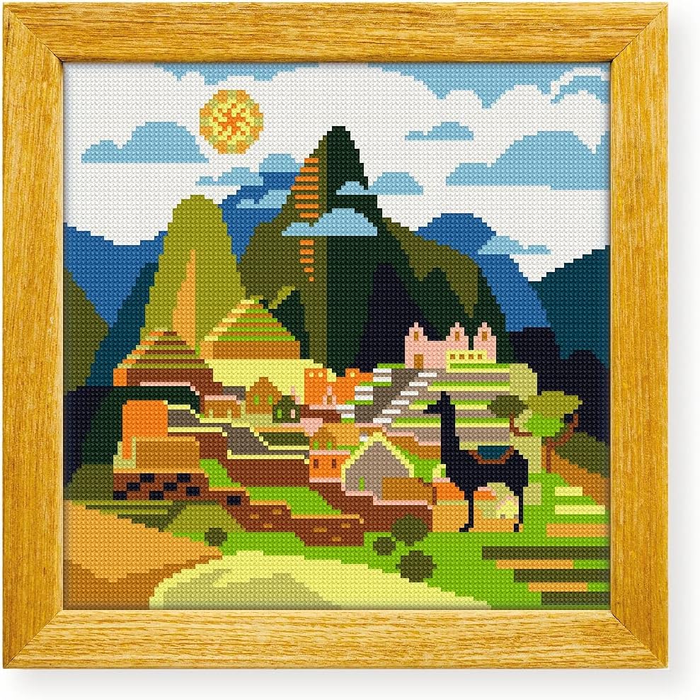 Awesome Pattern Studio Machu Picchu DS1181, Diamond Painting Kit, Diamond Art Kits for Adults, Full Drill 5D Diamond Dots Kits. All Items Included.