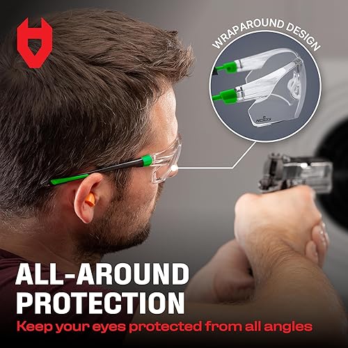 Miniatura 7 de Gafas de seguridad NoCry para adultos gafas de trabajo ligeras con montura ajustable y empuñaduras antideslizantes gafas antivaho resistentes a los