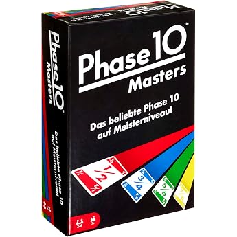 Mattel Games FPW34 Phase 10 Masters Card Game Suitable for 2 - 6 Players Playing Time Approx. 60 - 90 minutes ages 7 and up cover image may vary German language version