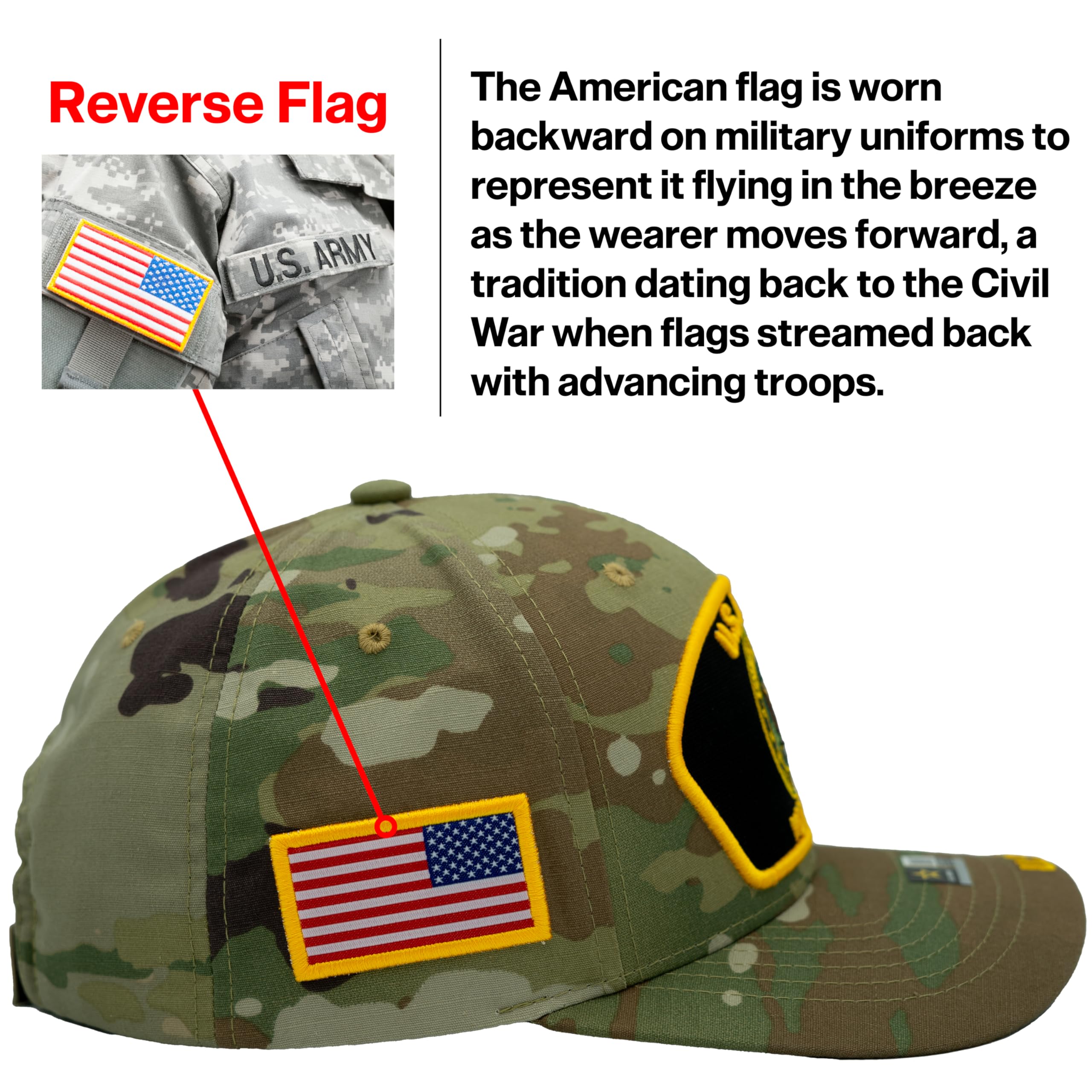 Gorra de béisbol ajustable para veteranos del ejército de EE. UU. para hombre, con licencia oficial de veteranos militares, diseño de parche bordado, sello del ejército
