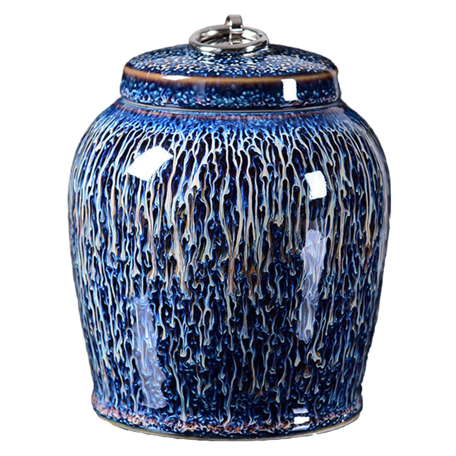 Urne Crematorie per Ceneri Umane Cenere di Animali Domestici - Bellissime Urne Ricordo in Ceramica Artigianale - Bara per Adulti, Sigillata, di Medie Dimensioni,A