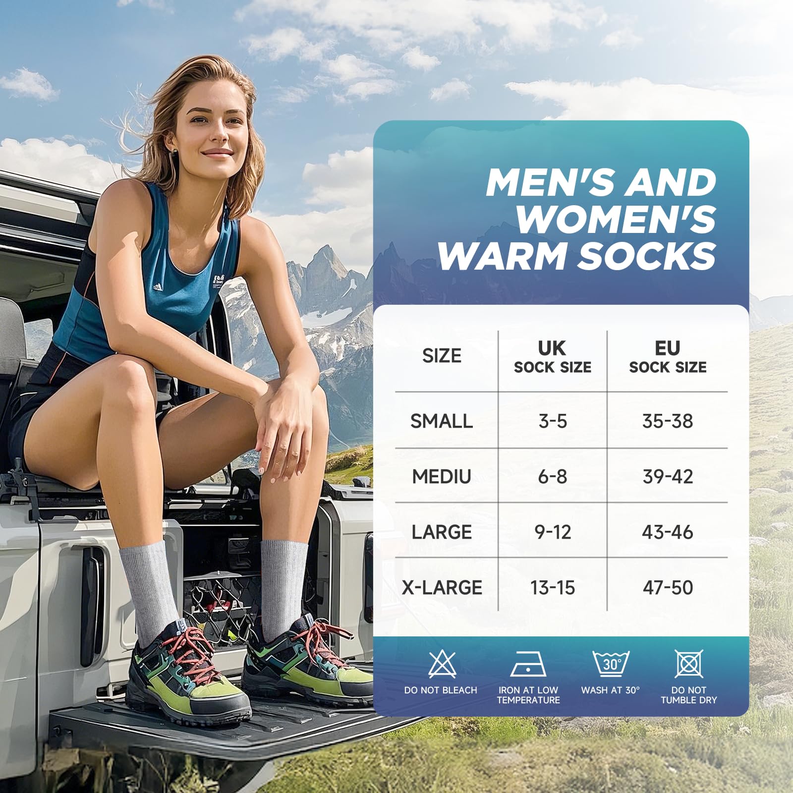 RUIXUE Herren-Wandersocken, Merinowolle, Wandersocken für Männer und Frauen, atmungsaktiv, feuchtigkeitsableitend, Sportsocken für Laufen, Trainer, Arbeit, Skifahren und Outdoor-Sport, 3 Paar, Grau-01