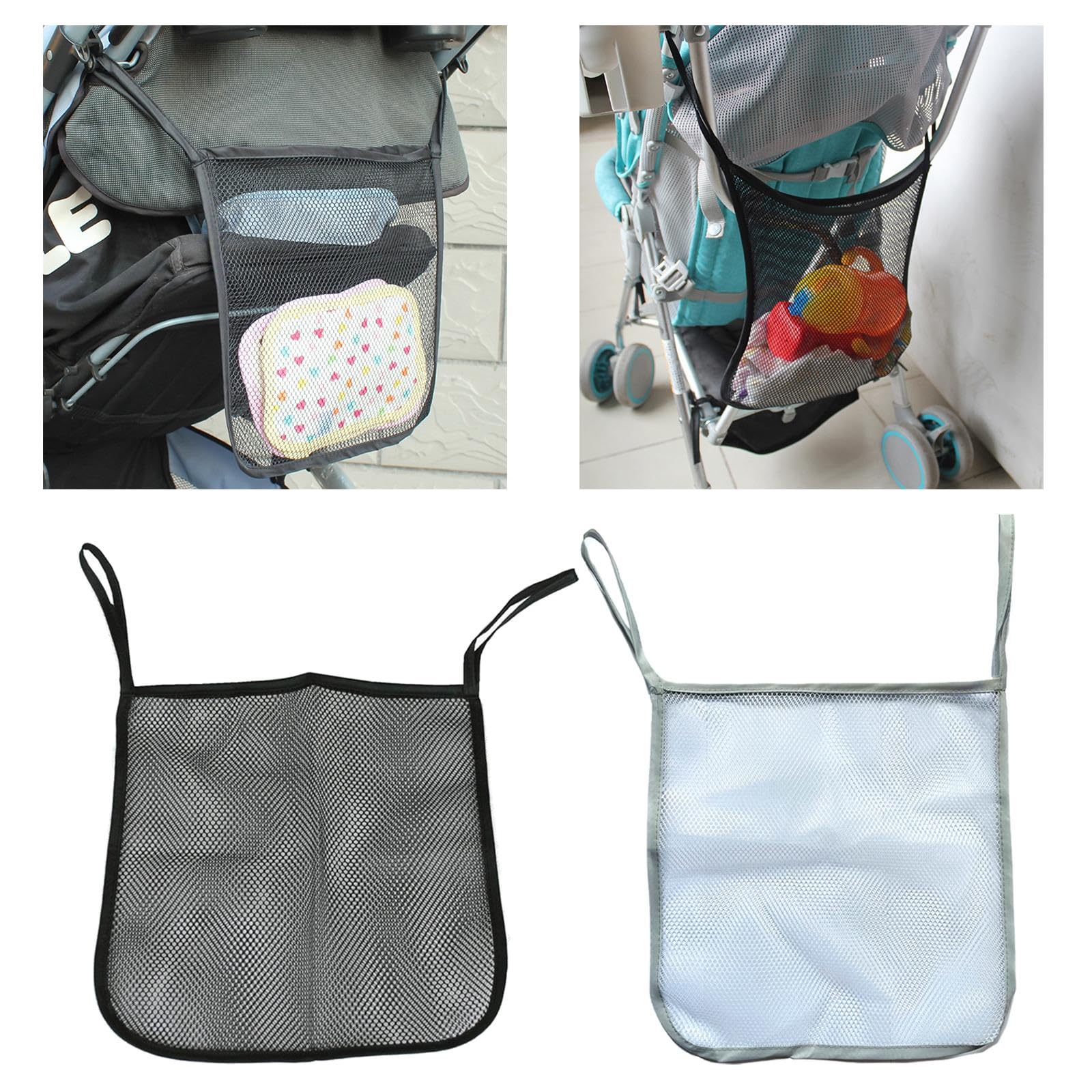 ILSMYSUTRA Baby Stroller Hanging Bag Stroller Organizer Bag for Diaper Baby Cloth Nappy Black - Image 3 thumbnail