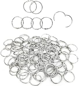 VOCIBO® 50 stuks boekenringen, losse bladringen, boekring voor boekbinders, 25 mm