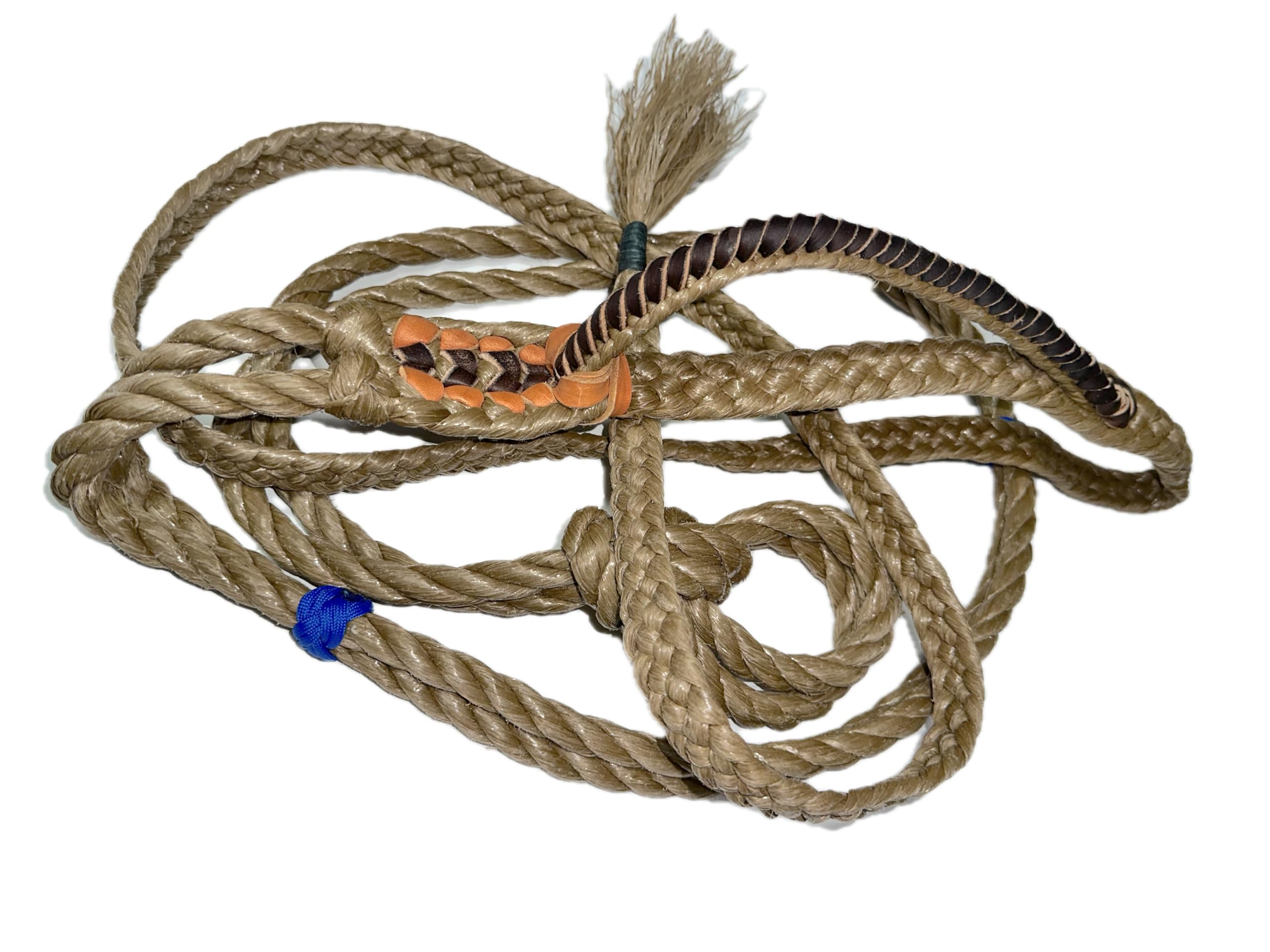 FCBR SINCE 1996 Steer Rope Lace Full Leather Right Hand - Bull Riding Gear, Calf Roping Ropes, Youth Bull Riding Vest, Bull Rider Vest, Bull Riding