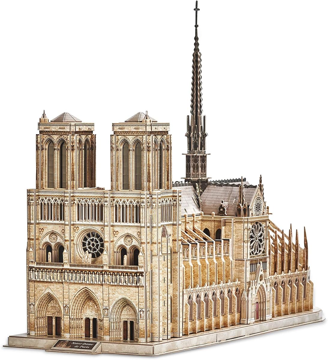 3D Puzzles for Adults - Large Notre Dame de Paris 3D Puzzle | Half-Opening Architecture, Enjoy Interior Views - Anniversary, Puzzle 293 Pieces Valentine Gift