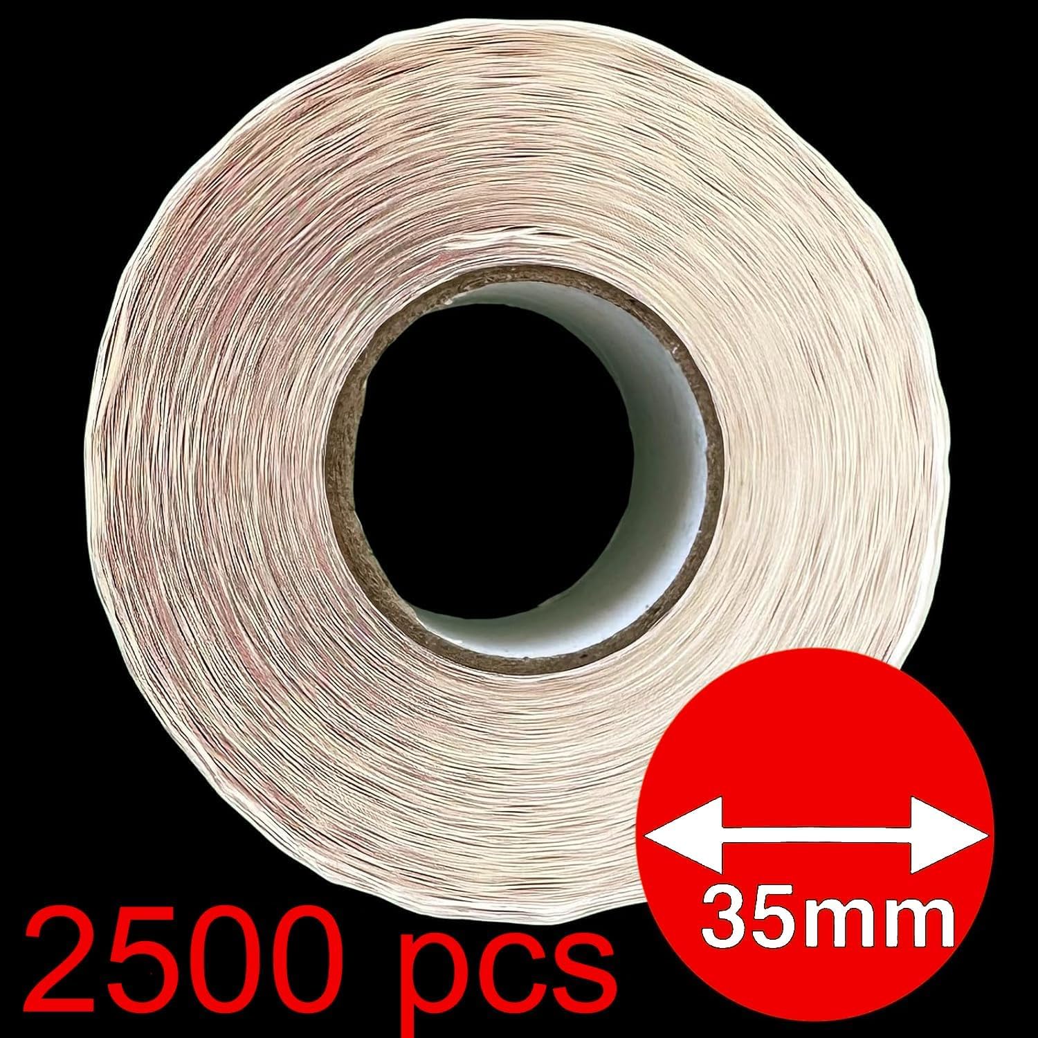 Pack de 5 rouleaux d'étiquettes -30% de réduction sur les produits promotionnels | 2 500 autocollants de réduction, rouge vif, autocollants ronds pour étiqueter les offres, Ø 35 mm (-30%)