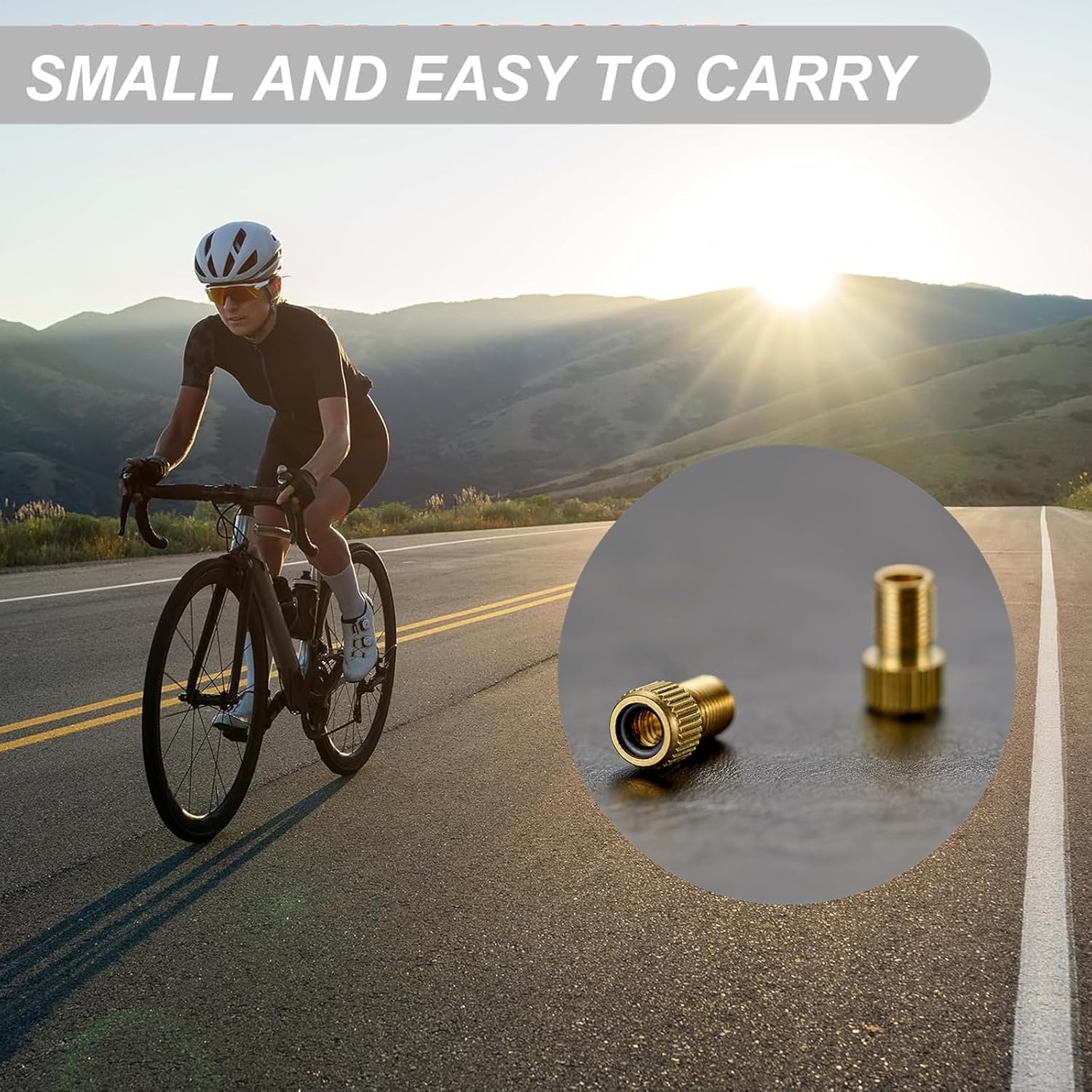 10 PCS Valve Core Pump Adapter Solid Brass Presta Valve Adapter to Convert Presta to Schrader Bike Pump Adapter with Seal Rings Adapter Converter for Bikes