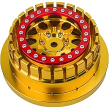 racing upgrade parts CNC Aluminum Beadlock wheel V2 fits Proline Hyrax Tire For Traxxas UDR 1/7 silver 1PCS gold/red