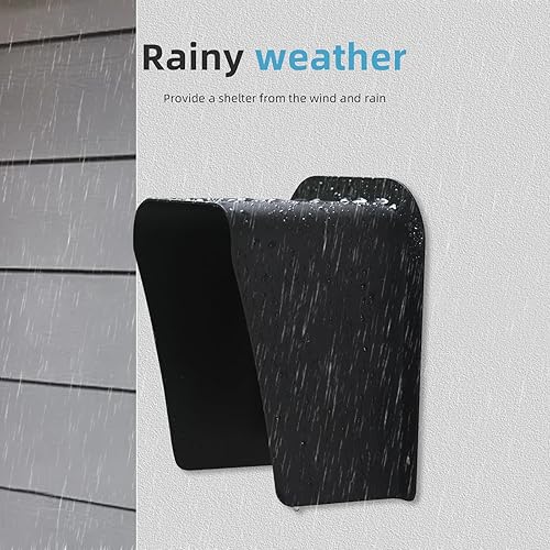 Miniatura 4 de Cubierta de lluvia para timbre de puerta de metal negro laminado en frío, protector de carcasa de acero para timbre de puerta inalámbrico, timbre de