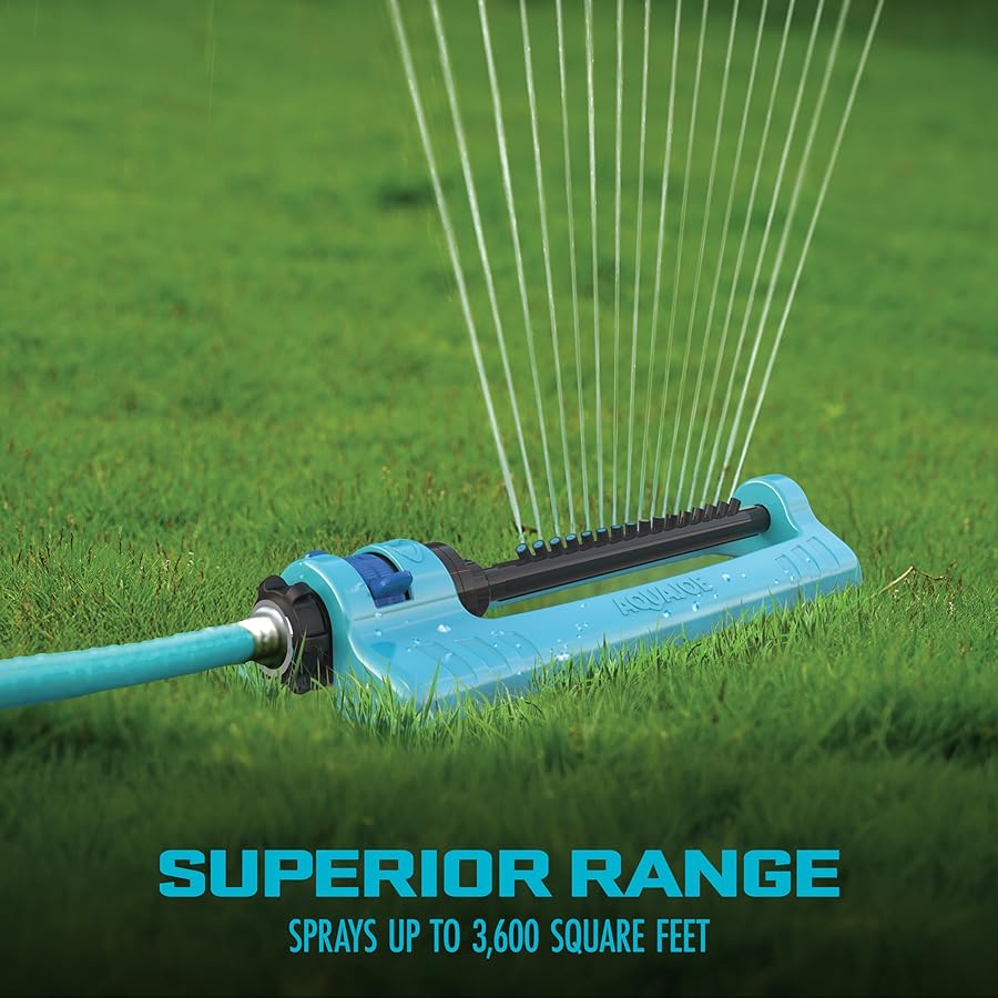 Aqua Joe SJI-OMS16 Indestructible Oscillating Sprinkler with Adjustable Spray and Metal Base, 3600 Sq. Ft. Coverage Max, 70-Foot Distance, and 37.8-Foot Width - image 3