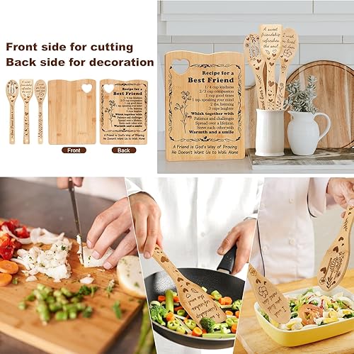 Miniatura 10 de Regalos para abuela de nietos, regalos de cumpleaños para abuela de nietos, nieta, juego de tabla de cortar para abuela, regalo ideal para el día de