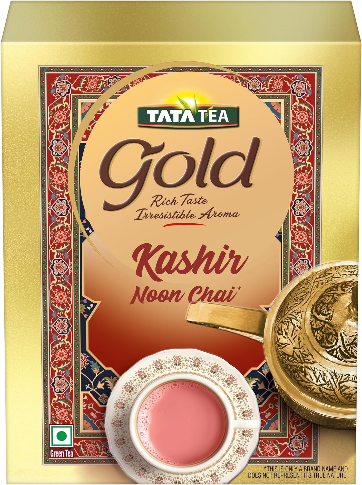 Tata Tea Gold Kashir Noon Chai, 500 Gram, Long Green Tea Leaves, Kashmiri Noon Tea