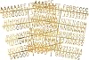 34 Inch Letters for Felt Letter Boards, 294 Pieces Including Characters, Numbers & Symbols for Changeable Plastic Message Boards Gold