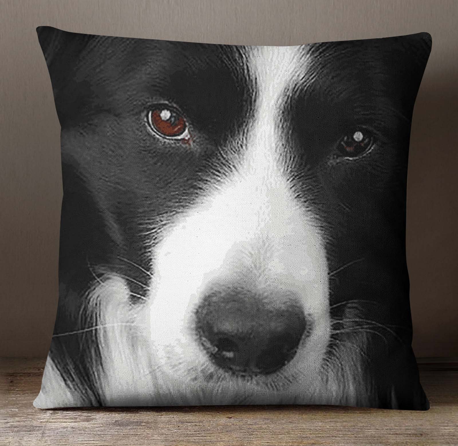 Taie D'oreiller Border Collie Motif Nuage - Microfibre Douce, 50x76 Cm, Avec Fermeture éclair