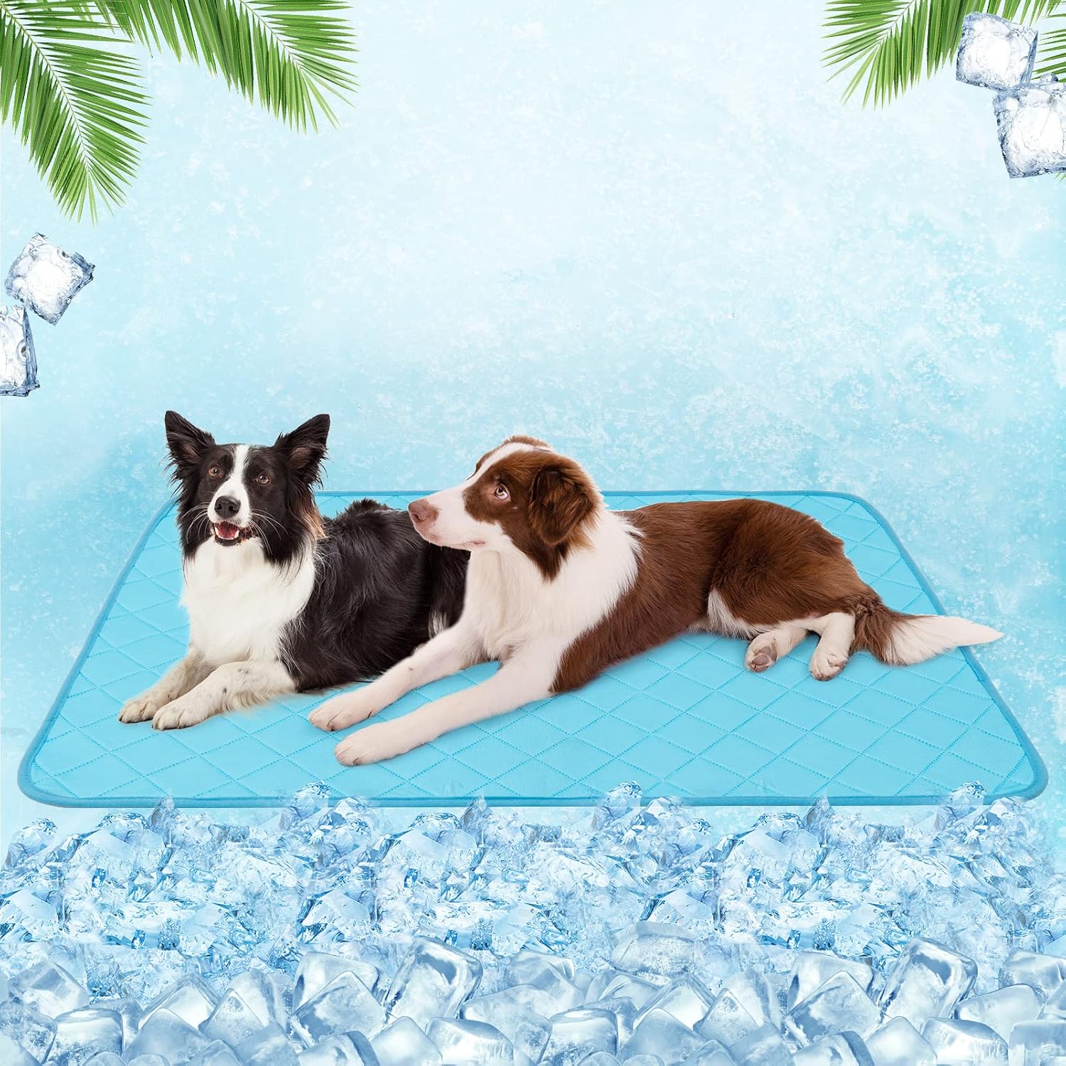 BINGPET Dog Cooling Mat - Cooling Dog Mat for Dog & Cat - Summer Breathable Pet Self Cooling Pad - Super Absorbent Pee Pad with Non-Slip…