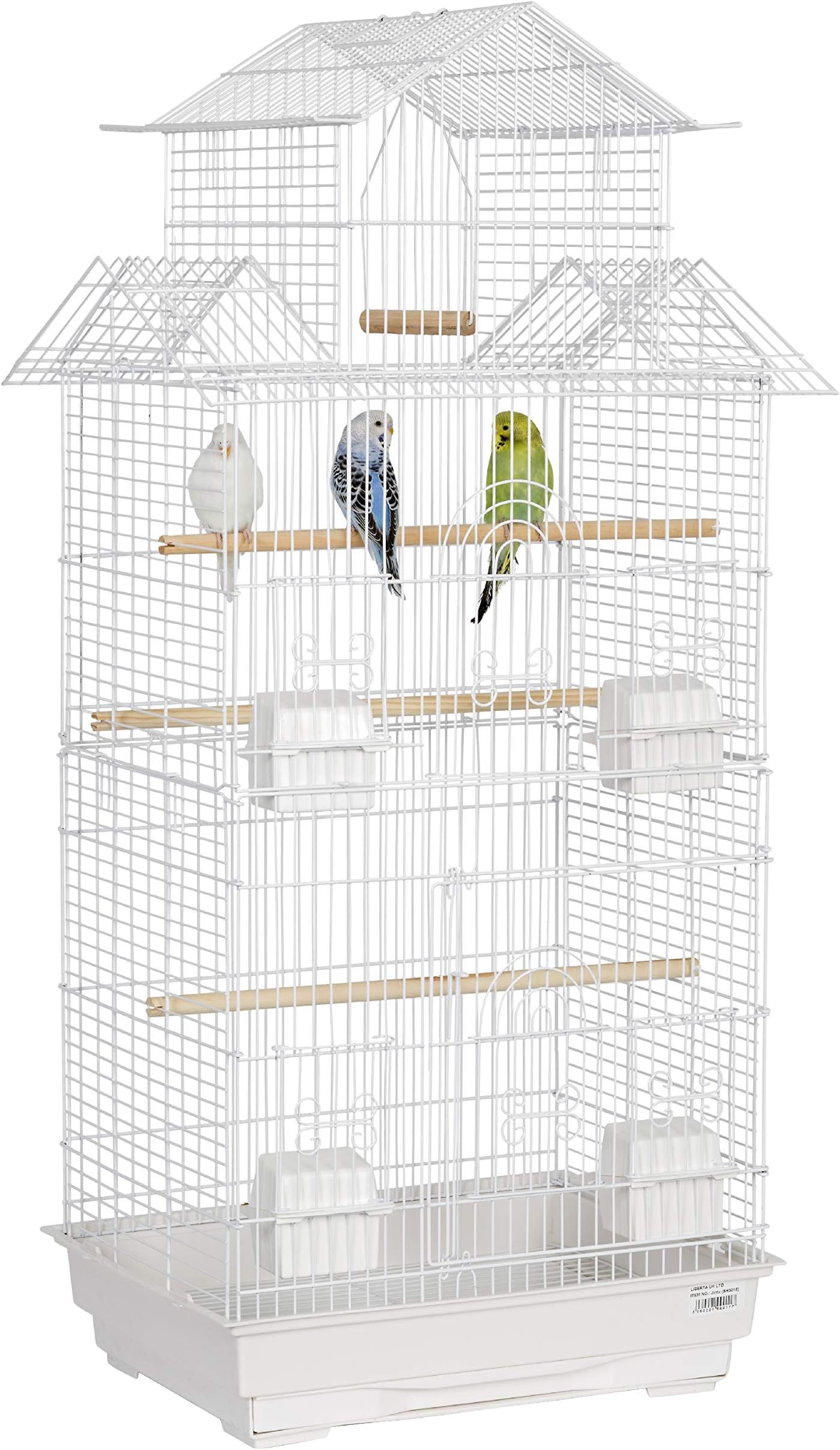 WUNDAPETS LIBERTA WHITE JINTU LARGE COCKATIEL CONURE BUDGIE TALL BIRD
