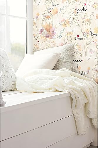 Miniatura 8 de RoomMates RMK12189RL Yoga Goddesses - Papel pintado para despegar y pegar