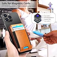 Vista 5 de nuoku Cartera magnética para teléfono compatible con cartera Magsafe, tarjetero magnético para iPhone 15/14/13/12, no compatible con 13/12 mini