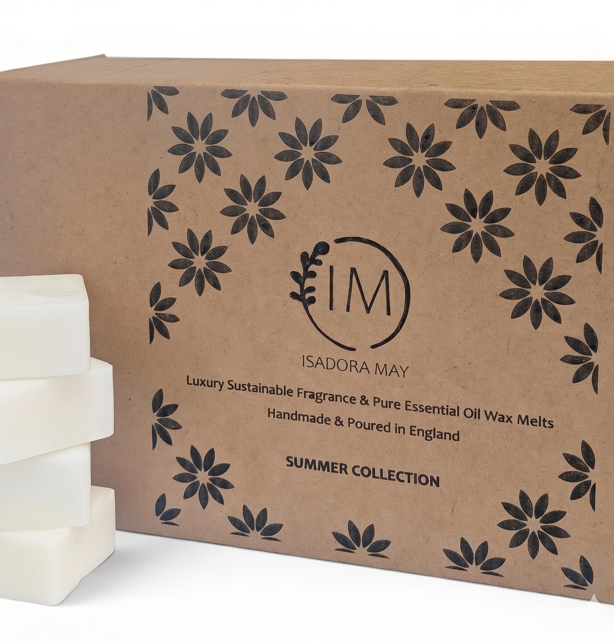 Summer Collection | Luxury Soy Wax Melts | Long-Lasting & Highly Scented | 4 Packets of Mixed Scents - 16 x Wax Melts | Vegan Friendly & Sustainably Sourced | Plastic Free Packaging | Handmade in UK