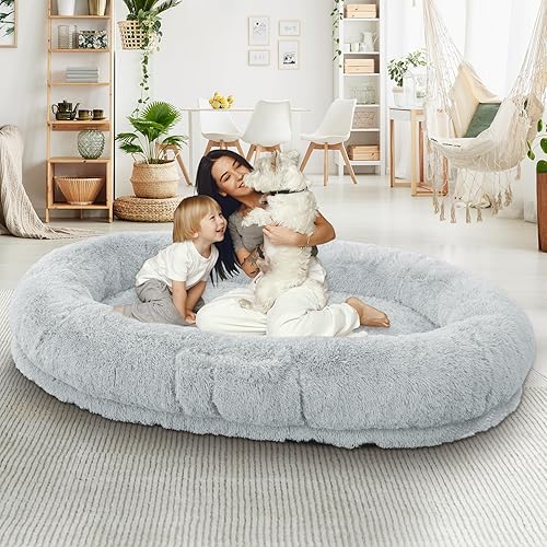 Miniatura 11 de Cama ortopédica para perro, extra grande con espuma viscoelástica, funda impermeable y lavable (36 pulgadas, gris)