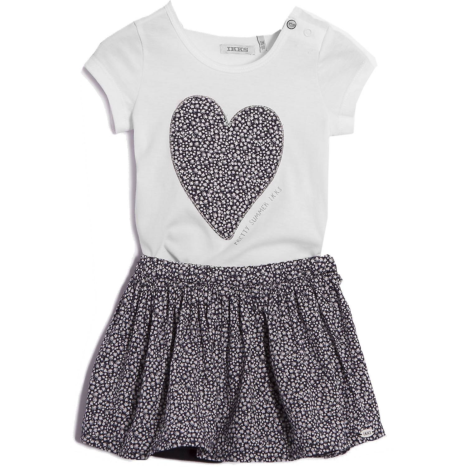 IKKS Girls Layette Kombination Shirt und Rock mit eingearbeiteter Hose-94 - Kindermode : Baby - Mädchen