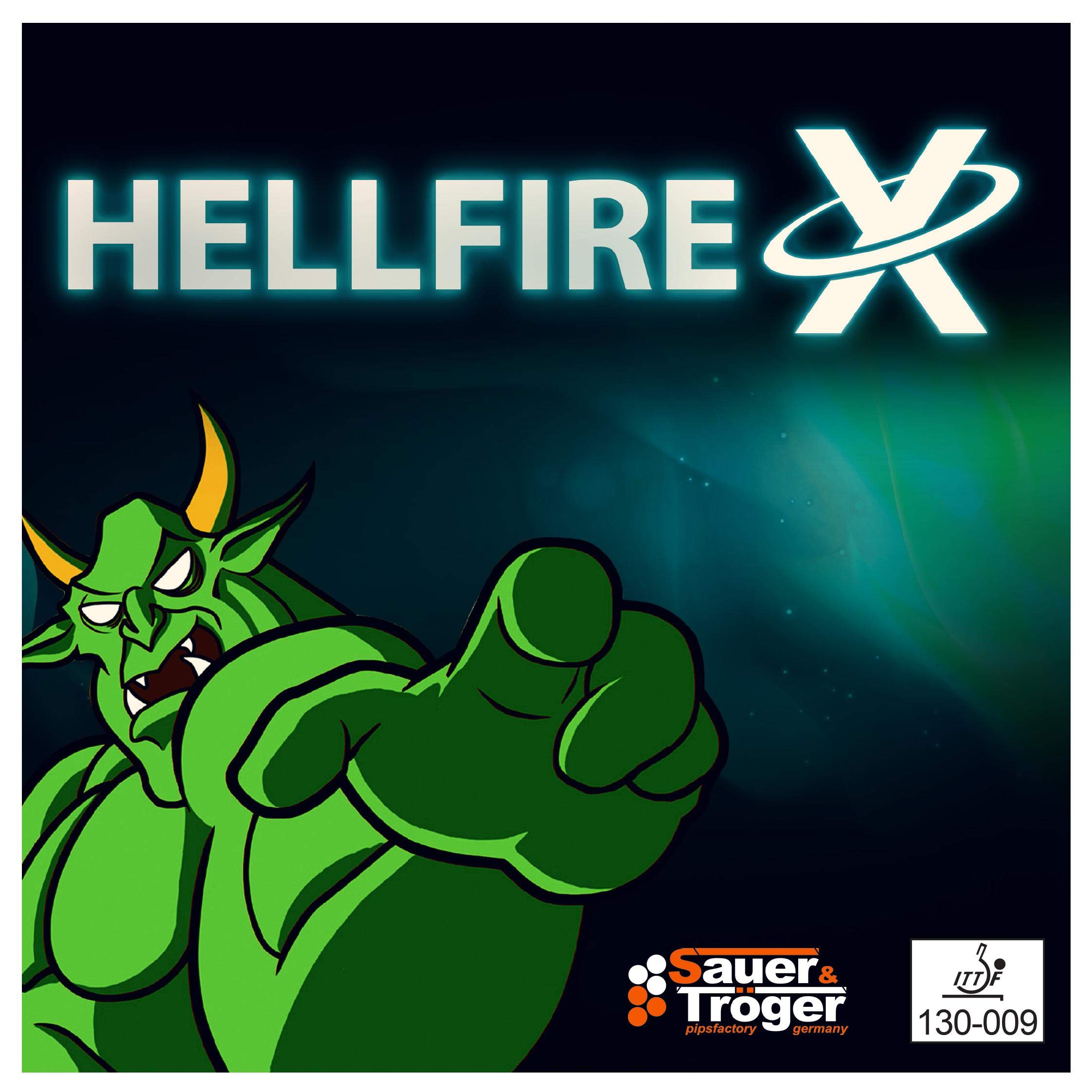 Sauer & Tröger Long Nub Hellfire X Tennis de Table | Rouge, Noir | Ox, 0.5 1.10…