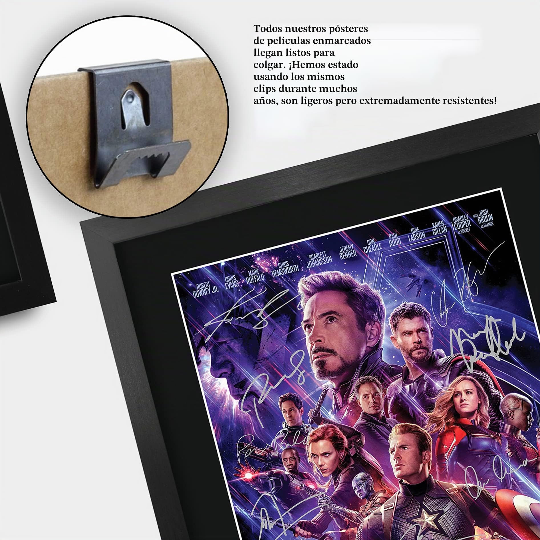 HWC Trading Avengers Endgame A3 Enmarcado Regalo De Visualización De Fotos De Impresión De Imagen Impresa Autógrafo Firmado Por Marvel Captain America Ironman Thor Los Aficionados Al Cine