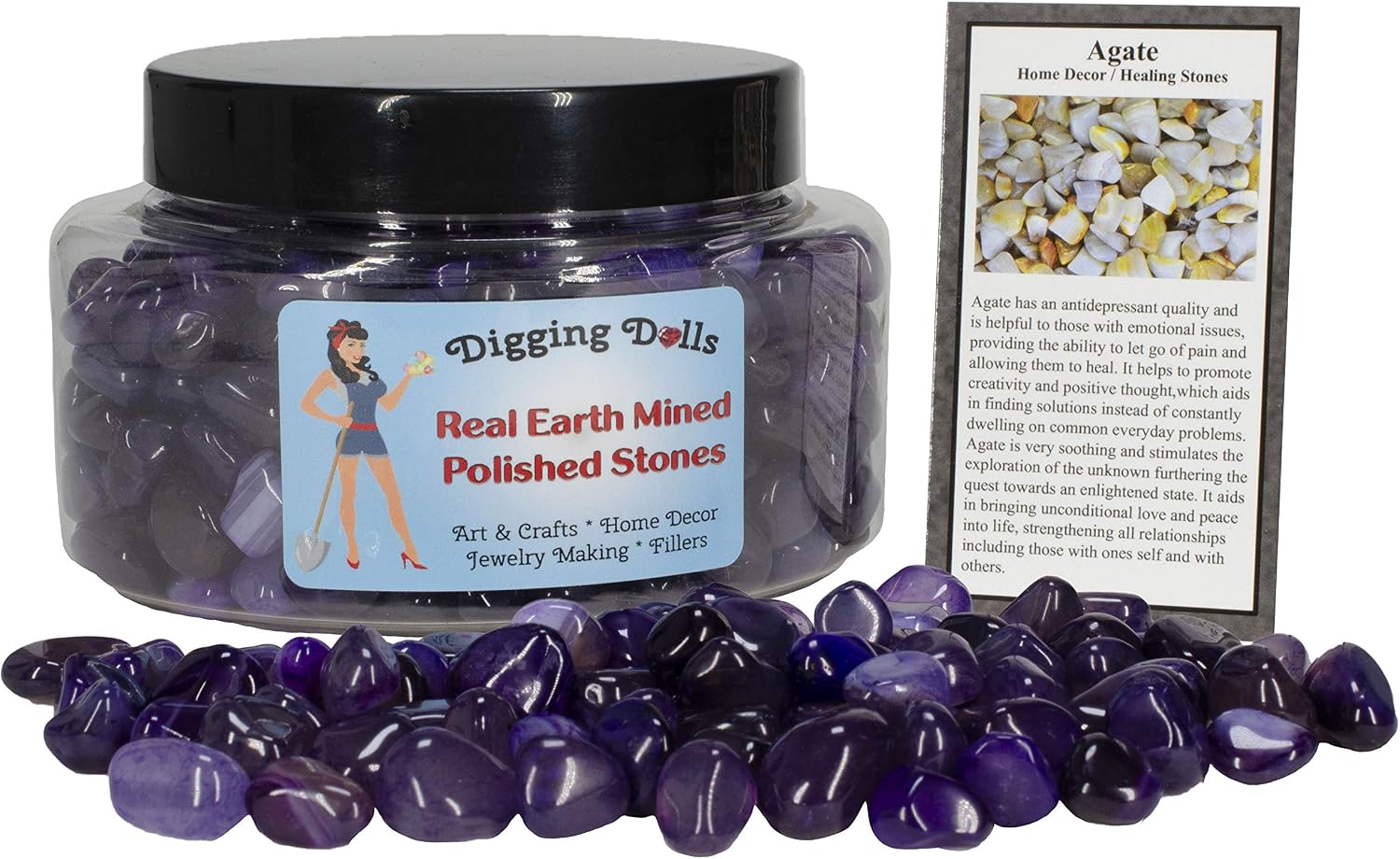 1 Gift Jar (Around 2 lbs) of Tumbled Red Aventurine Stones w/Stone Information Card - Small - 'A' Grade - from Brazil