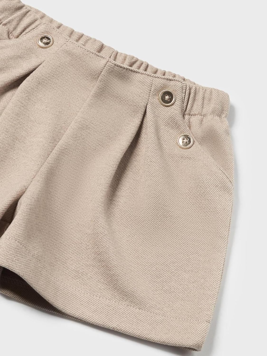 Mayoral Twill Shorts for Baby-Girls Beige