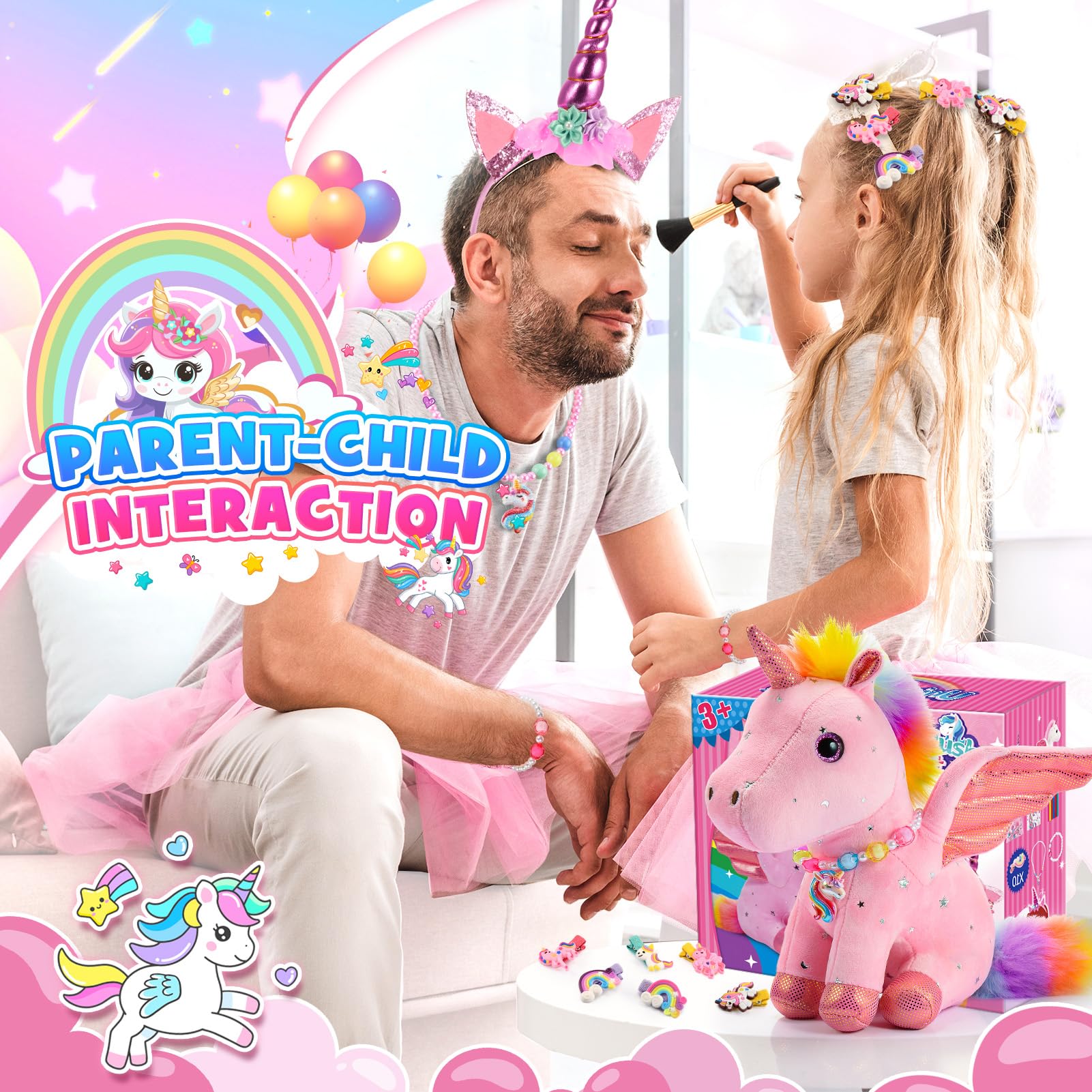 Amazon.com: 21-in-1 Unicorn Gift Set for Girls Ages 3-8 | Soft