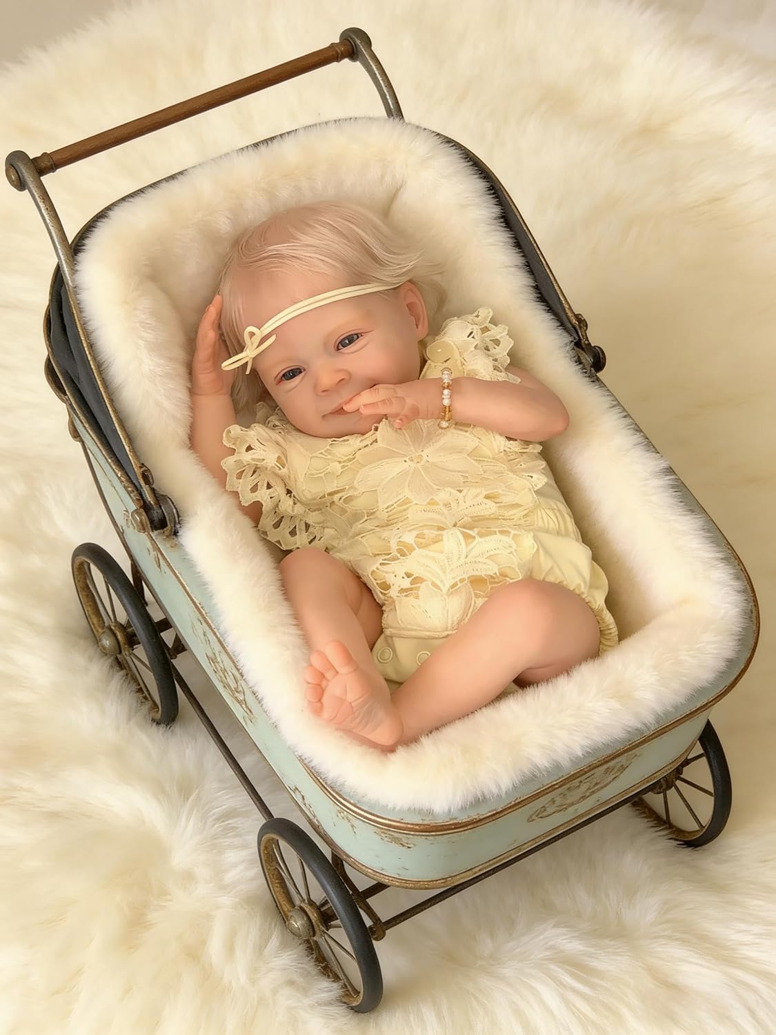 Anano Reborn Toddler Dolls Boy Liam 20 Inch Full Body Vinyl Baby Boy Handmade Real Life that Looking Real Anatomically Correct Reborn Baby Doll Toy Set