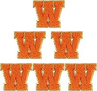 Vista 64 de 6 piezas de parches de letras de chenilla autoadhesivas, parches de letras preppy de 2 pulgadas para bolsos, ropa y sombreros, grandes pegatinas