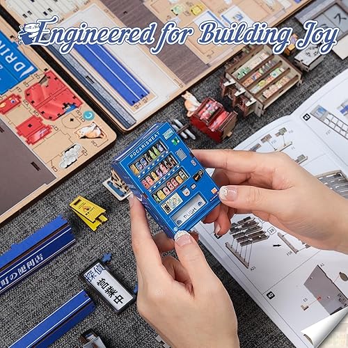 Miniatura 4 de CUTEBEE Kit de rincón de libros  Casa en miniatura para detectives japoneses, casa de muñecas para adultos, decoración de estantería de casa