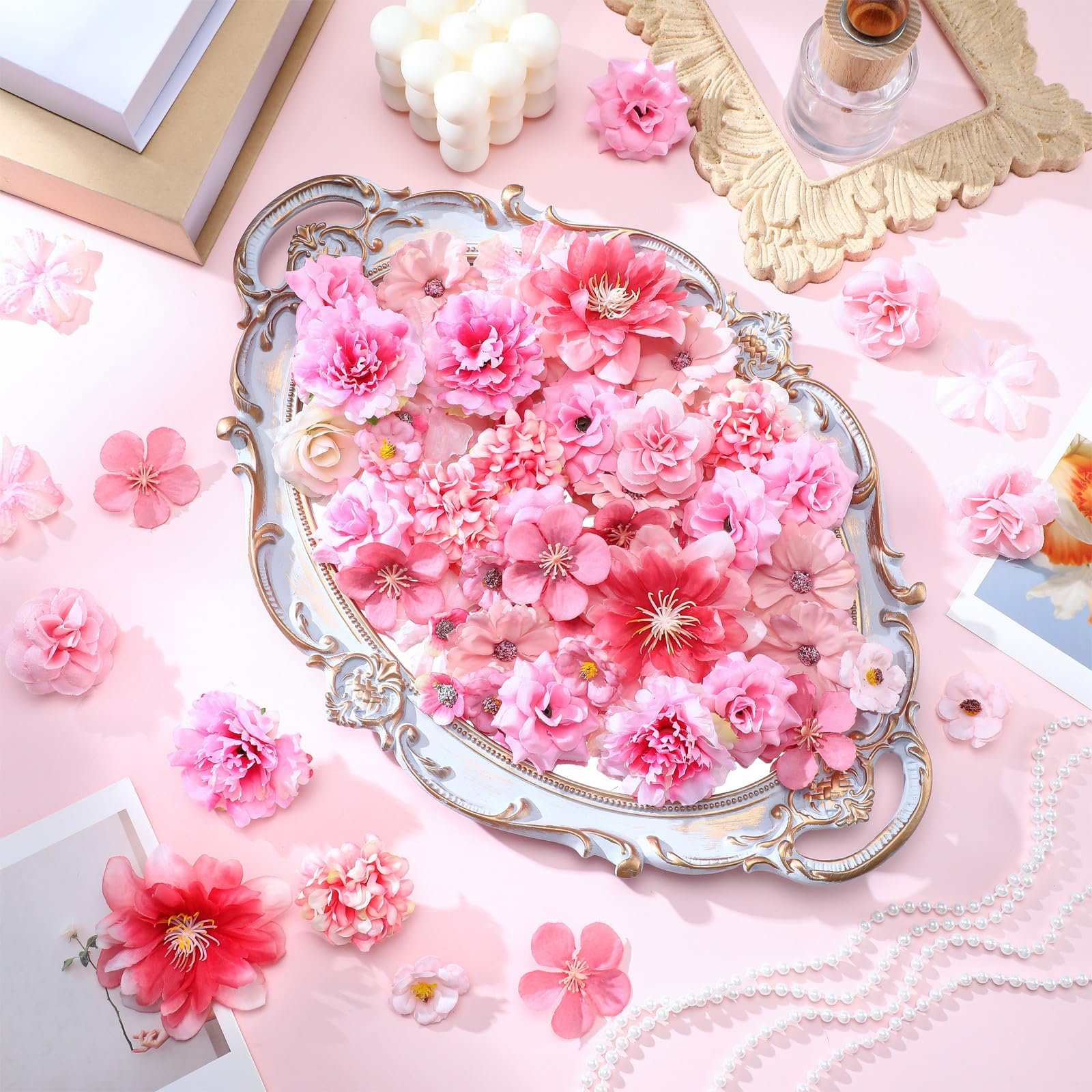 Amazon.com: Geosar 120 Pcs Artificial Flowers Bulk Mini Silk