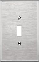 Vista 21 de ENERLITES Placa de pared metálica para interruptor de luz de palanca, cubierta de interruptor de acero inoxidable, resistente a la corrosión