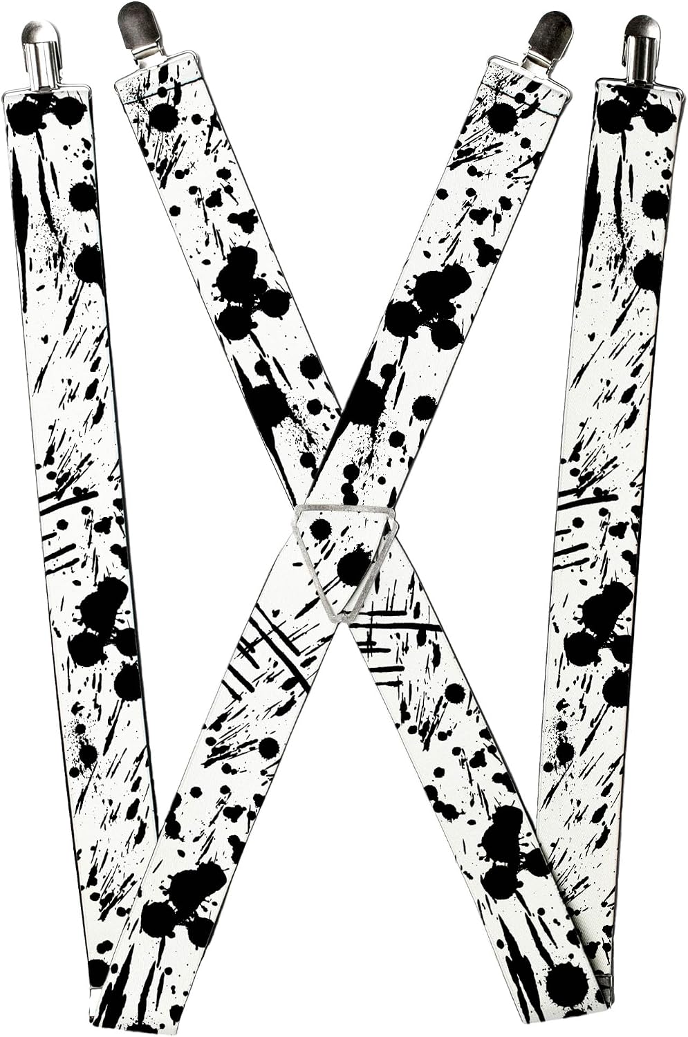 Buckle-Down Suspenders, Splatter White Black