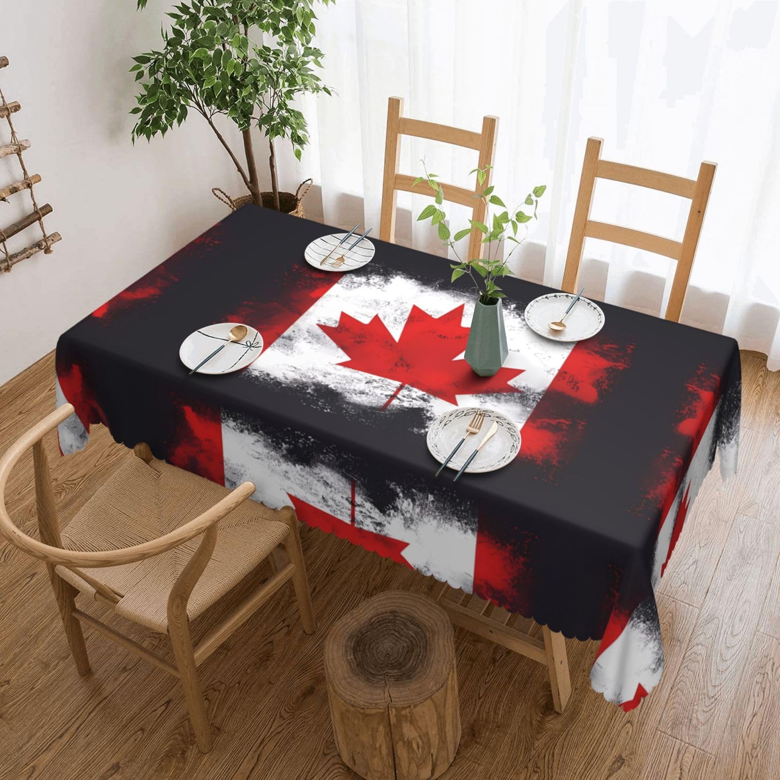MROWYC Canadian flag Printed tablecloths are suitable for hotels, picnics, and parties, and can effectively protect the tabletop
