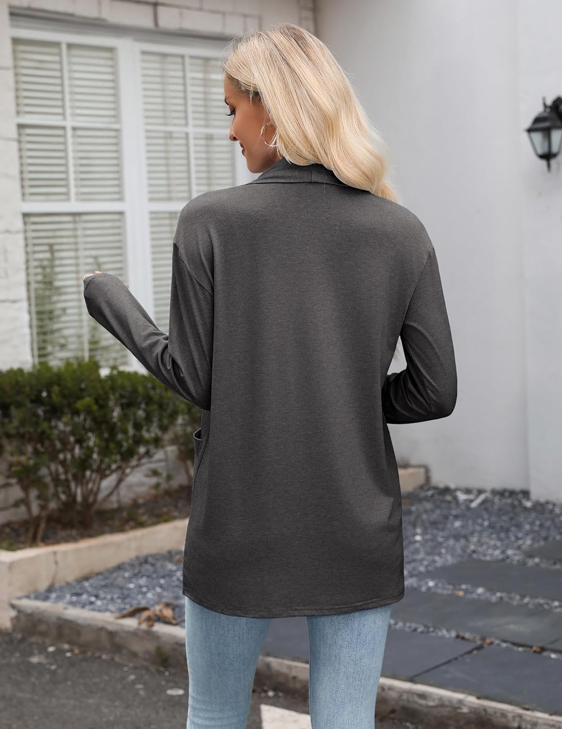 Zeagoo Women's Lightweight Cardigan Sweaters Open Front Long Sleeve Casual Loose Thin Cardigans with Pockets 2025 - Image 4