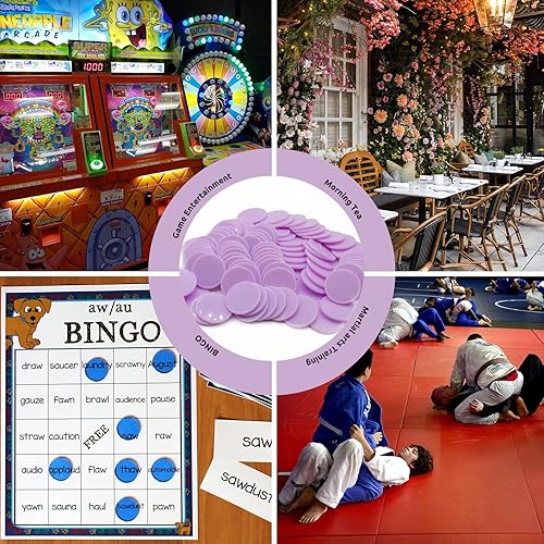 Vista 38 de Juego de 100 fichas de juego de fichas de póquer de plástico opaco con caja de almacenamiento (azul, 1 pulgada)