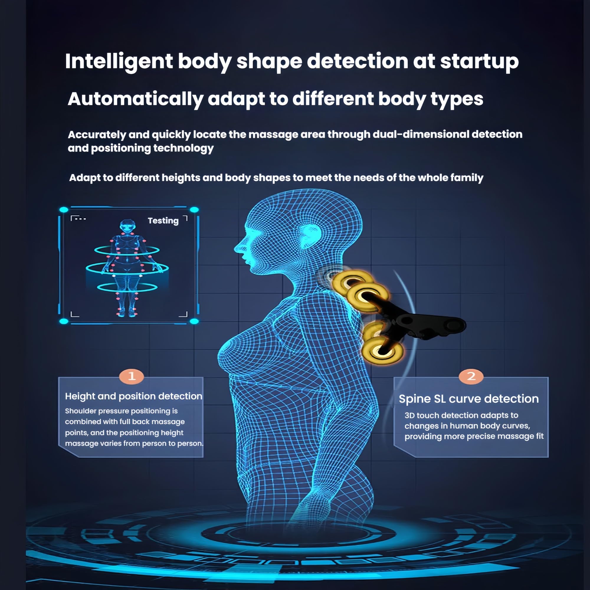 Poltrona massaggiante 4D, dotata di airbag per tutto il corpo, funzione di riscaldamento lombare e modalità di rilassamento automatico con digitopressione.(Bruin)