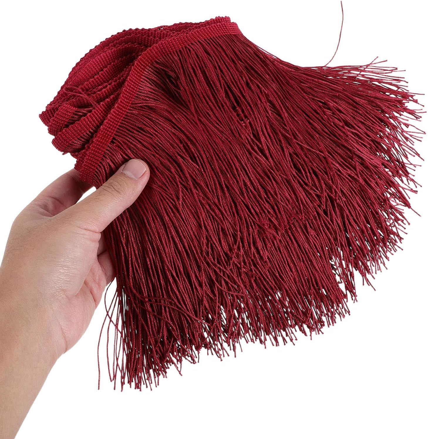 Decorative Fringe Tassels 1 Roll Dark Red for Halloween Xmas Cosplay