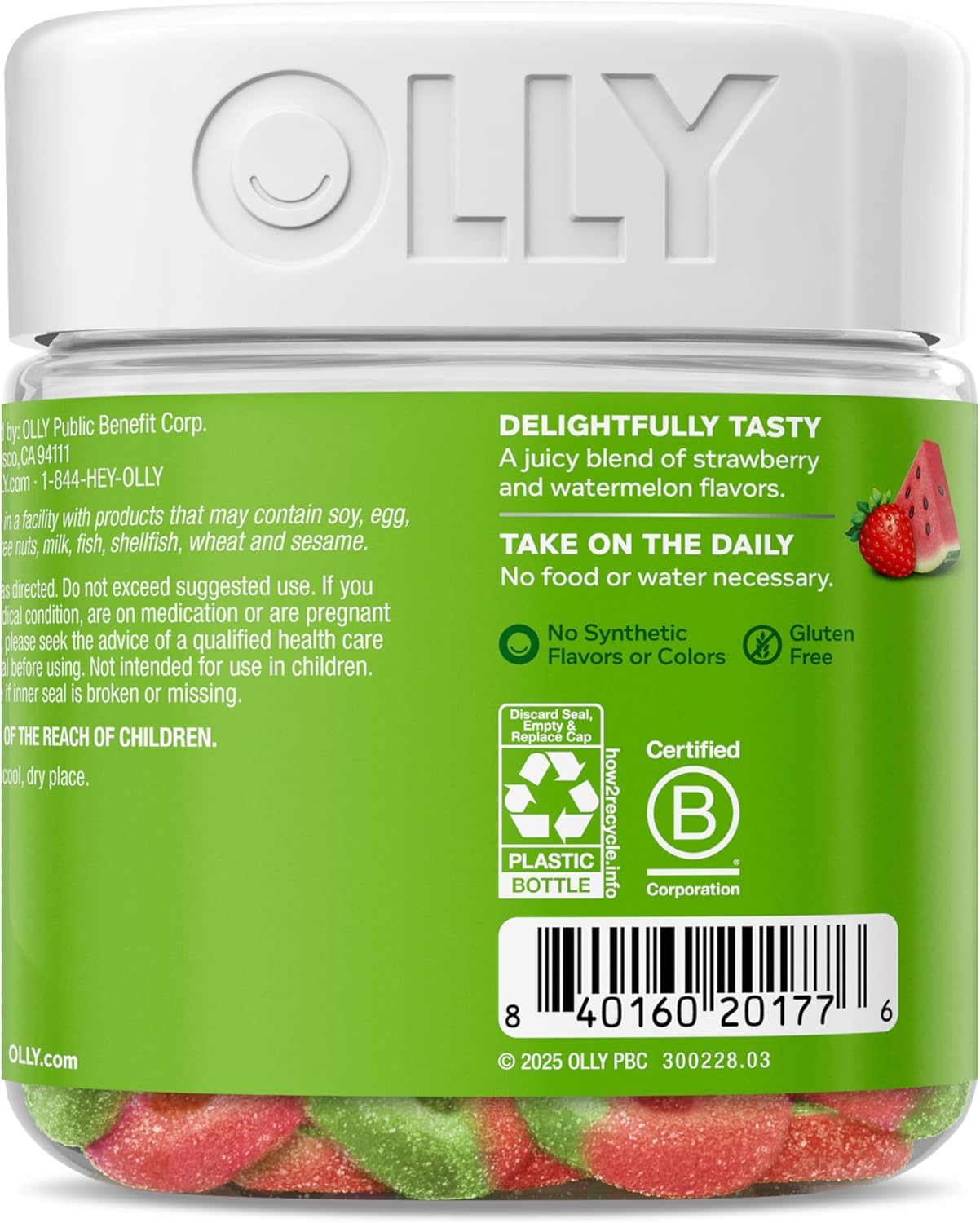 Olly Fiber Gummy Rings, 5G Prebiotic Fiber, Fos (Fructo-Olig...