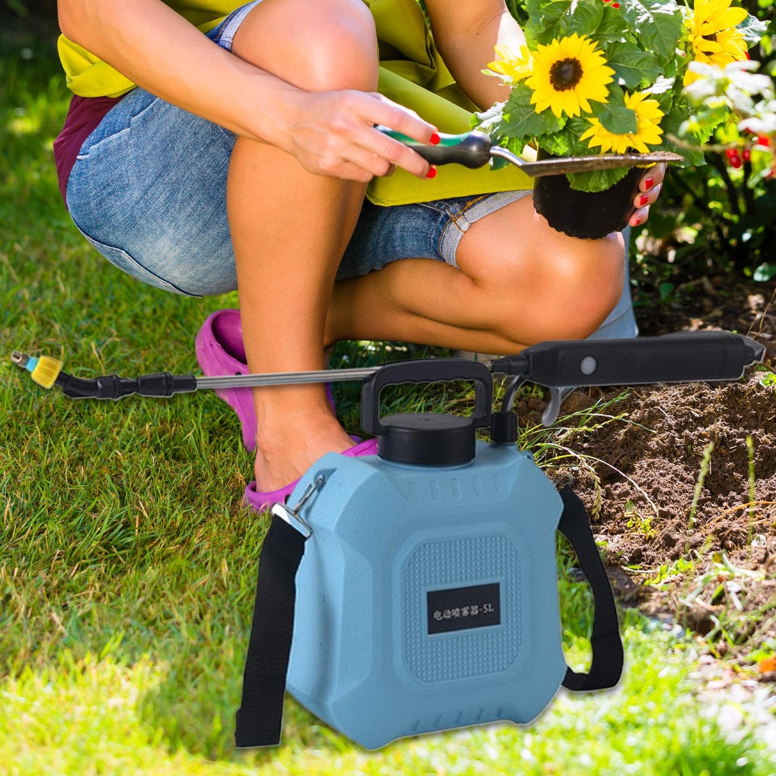 Spruzzatore elettrico a zaino 5L/8L regolabile Tipo-c strumento