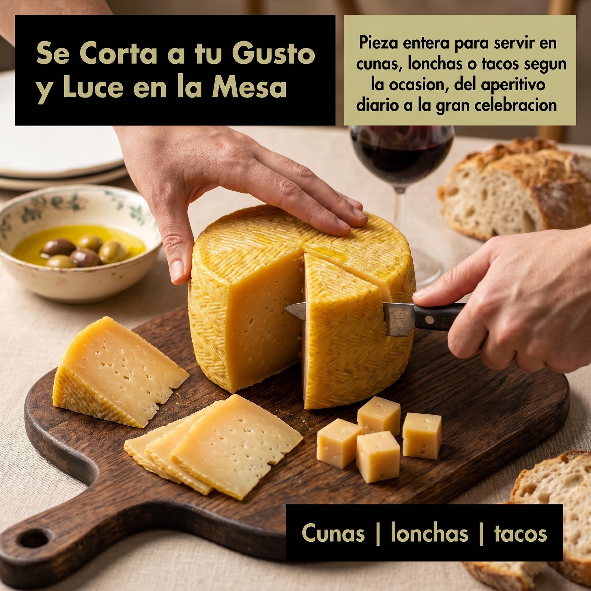 SABE A SABAS Queso de Oveja Curado Anejo Reserva 3 Kg Maduracion 15 Meses en Aceite de Oliva Virgen Extra