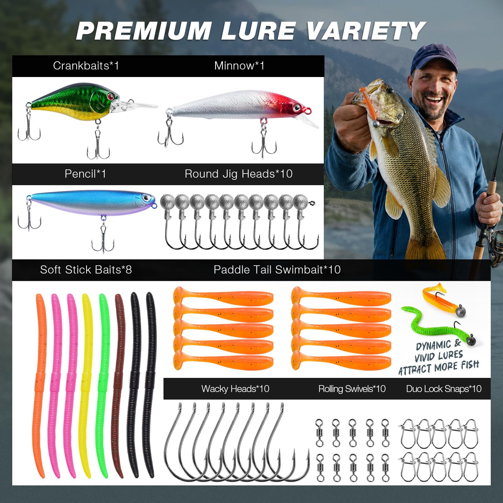 Ghosthorn Fishing Backpack & Tackle Box Set -5 Ghosthorn Fishing Backpack & Tackle Box Set -5