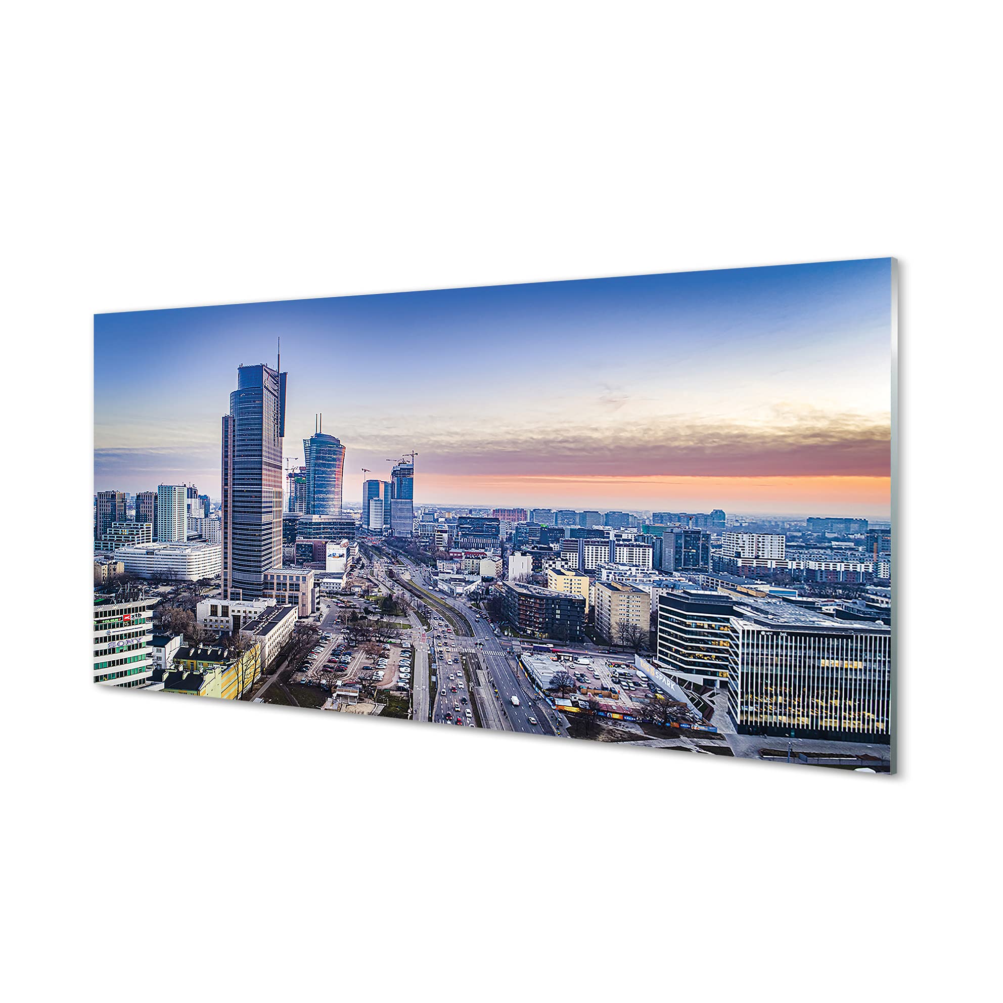 Dosseret en Verre Trempé Tulup Protection Murale Adhésive Résistante 100x50cm Gratte-Ciel