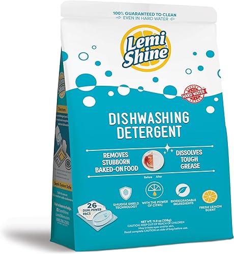 Miniatura 1 de Lemi Shine Cápsulas naturales para lavavajillas Cápsulas de detergente para lavavajillas todo en uno en polvo y gel con potente ácido cítrico