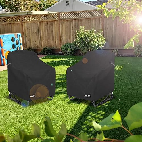 Miniatura 72 de Paquete de 2 fundas para sillas reposeras y muebles de exteriores, impermeables, 33 pulgadas de ancho x 35 pulgadas de profundidad x 38.5 pulgadas