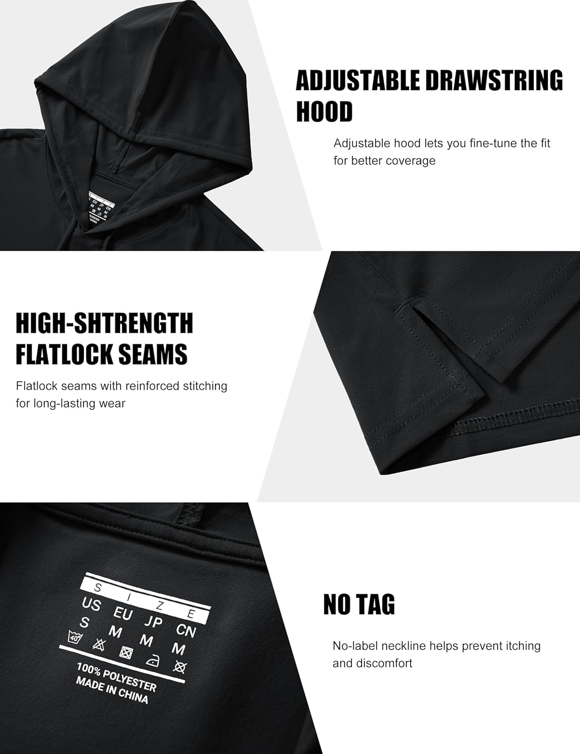 MAGCOMSEN Men's Short Sleeve Hoodie UPF80+ Workout Lightweight Athletic Gym Hooded T Shirts - Image 6